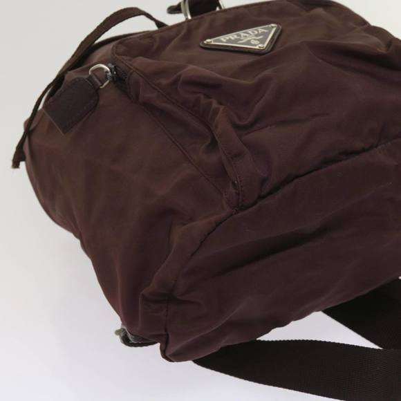 PRADA Backpack Nylon Wine Red Auth bs11789 - Picture 15 of 16